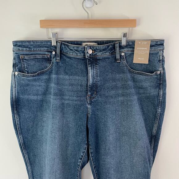 Madewell Women's Straight Leg Jeans - Dark Blue - Picture 6 of 11